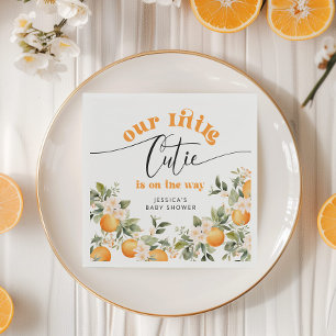 Citrus little cutie baby shower oranges napkin