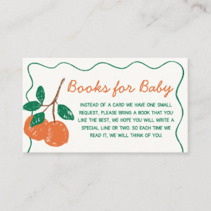 Citrus Little Cutie Modern Baby Books for Baby Enclosure Card