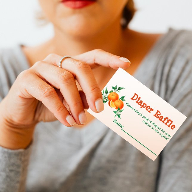 Citrus Little Cutie Orange Baby Shower Game Business Card (Creator Uploaded)