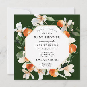 Citrus & Magnolia Baby Shower Invitation