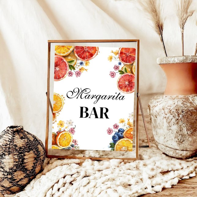 Citrus Main Squeeze margarita bar Bridal Shower Poster (Creator Uploaded)