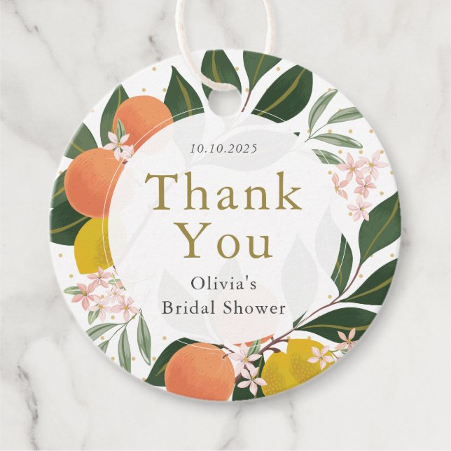Citrus Main Squeeze Thank You Tag (Front)
