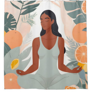 Citrus Meditation Shower Curtain