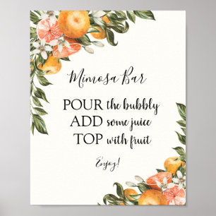 Citrus Mimosa Bar Drink Sign