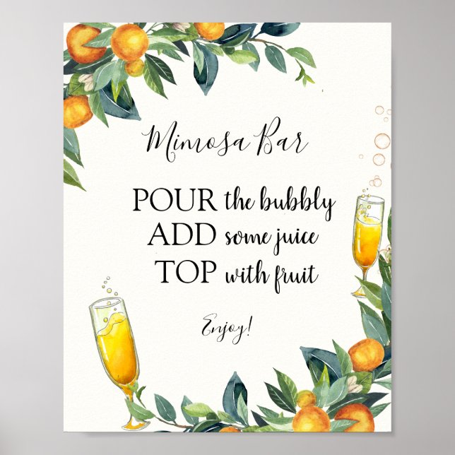 Citrus Mimosa Bar Drink Sign (Front)