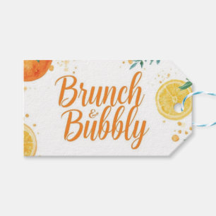 Citrus Mimosa Favour Tags – Watercolor Orange