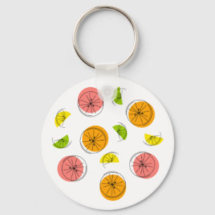 Citrus Mult keychain aluminium circle double-sided