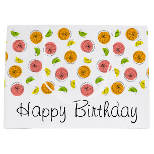 Citrus Multi Happy Birthday gift bag large