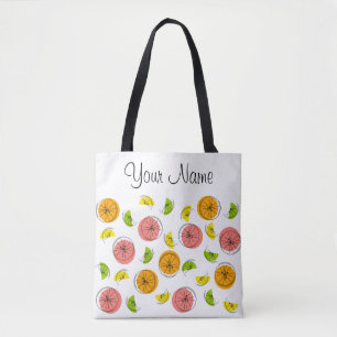 Citrus Multi Name all over tote Bag