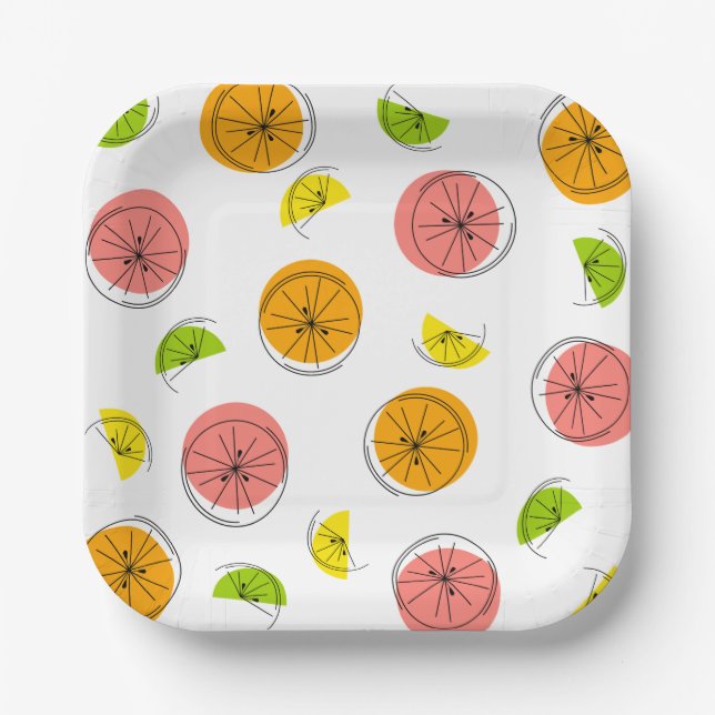 Citrus Multi  Paper Plate (Front)