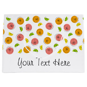 Citrus Multi Text gift bag large