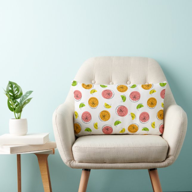 Citrus Multi yellow back Lumbar Pillow (Chair)