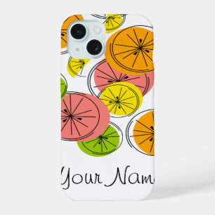 Citrus 'Name' iPhone case vertical