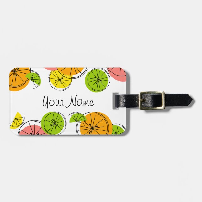 Citrus Name luggage tag (Front Horizontal)