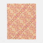 Citrus Orange Abstract Pattern Fleece Blanket