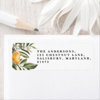 Citrus orange blossom botanical rustic bridal chic