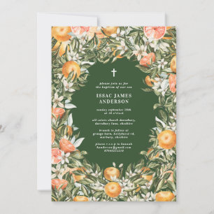 Citrus, orange + blossom christening baptism