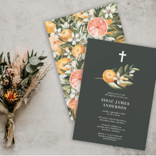 Citrus, orange + blossom christening baptism