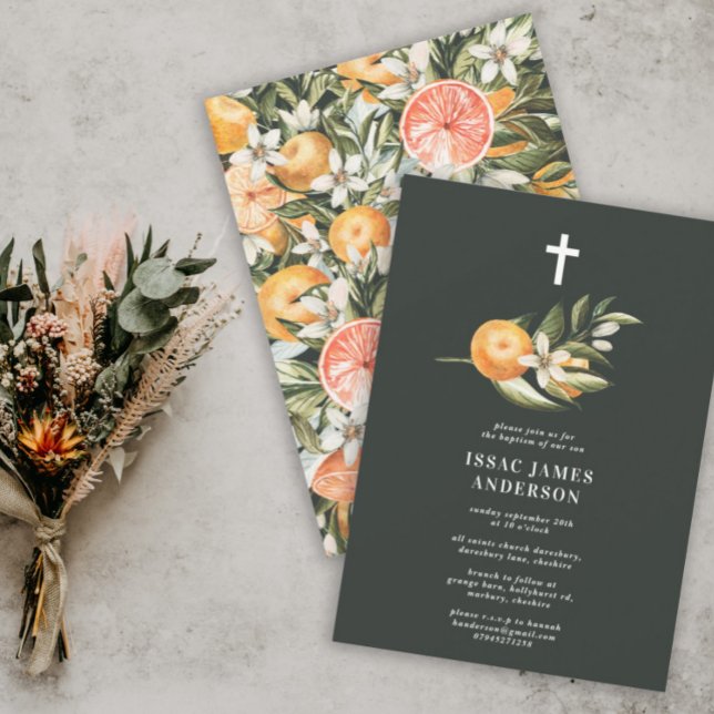 Citrus, orange + blossom christening baptism (Creator Uploaded)