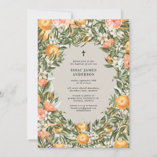 Citrus, orange + blossom christening baptism