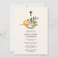 Citrus, orange + blossom christening baptism