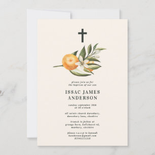 Citrus, orange + blossom christening baptism
