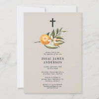 Citrus, orange + blossom christening baptism