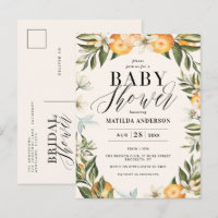 Citrus orange blossom virtual baby shower party
