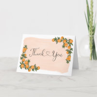 Citrus Orange Clementine Greenery Botanical Folded