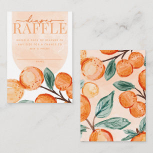 Citrus Orange Diaper Raffle Card Insert