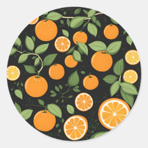 Citrus Orange Dream Classic Round Sticker