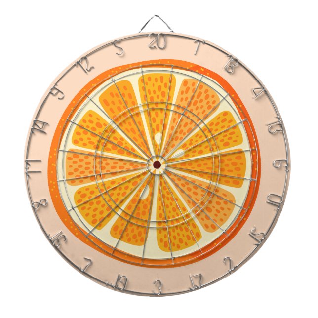 Citrus Orange Fruit Fun Dartboard (Front)