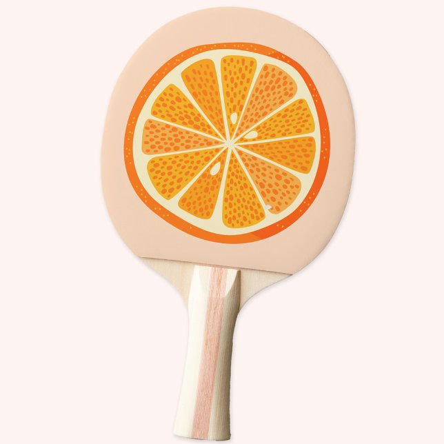 Citrus Orange Fun Fruit Ping Pong Paddle (Orange citrus fruit fun ping pong paddle)