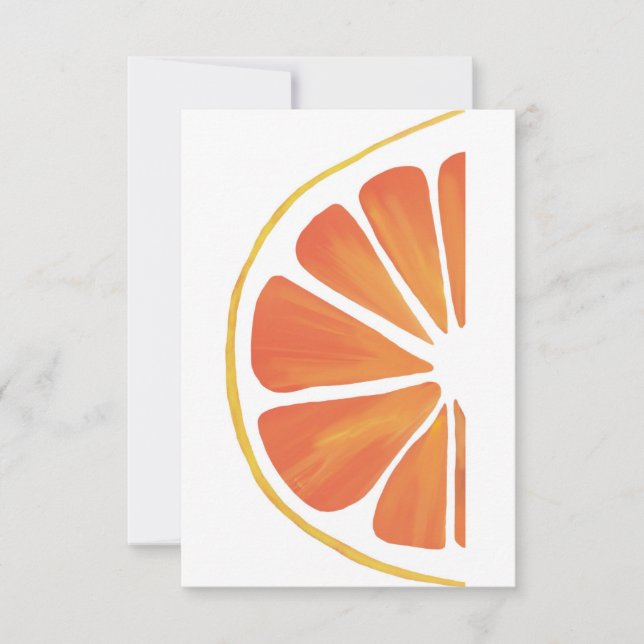 Citrus Orange Grapefruit Slice Art Card (Front)