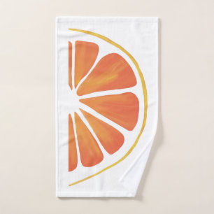 Citrus Orange Grapefruit Slice Art Hand Towel