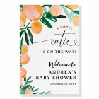 Citrus Orange Little Cutie on the Way Baby Shower