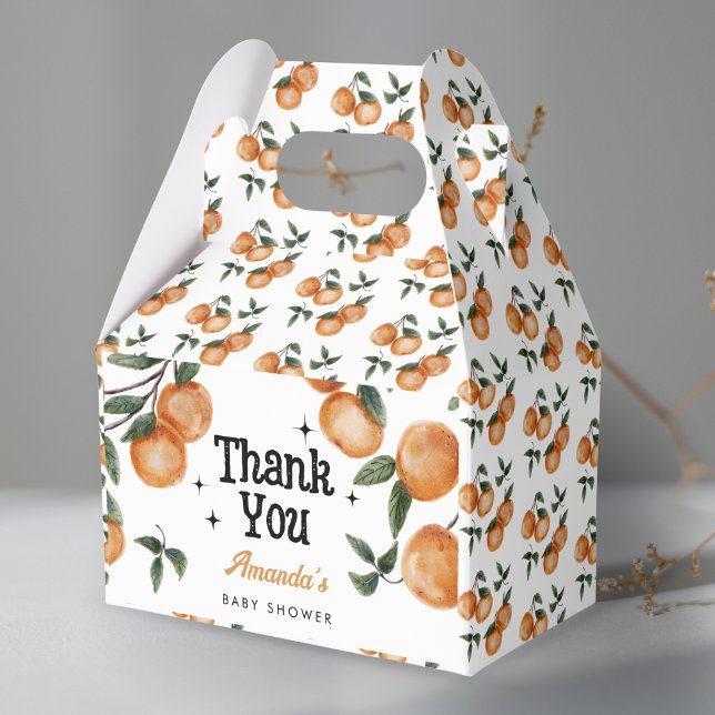 Citrus Orange Little Cutie Thank You Favour Box (Creator Uploaded)