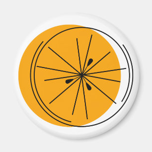 Citrus Orange magnet round