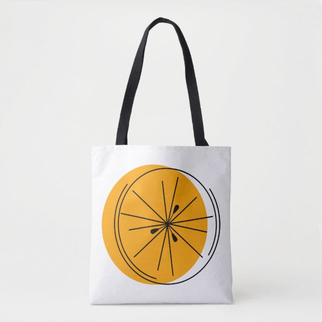 Citrus Orange multi back all over tote Bag (Front)