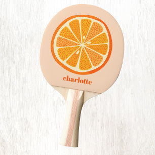 Citrus Orange Personalized Fun Fruit Ping Pong Paddle