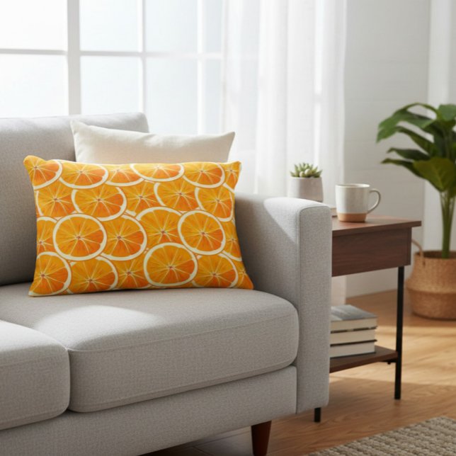 Citrus Orange Slice Throw Pillow (Creator Uploaded)