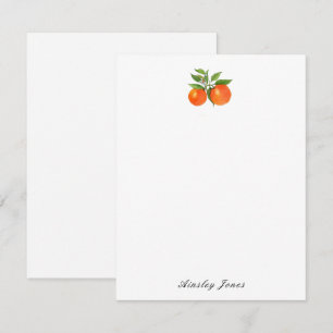 Citrus Orange Watercolor Personalised Card