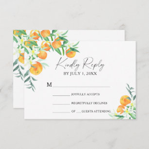 Citrus orange - Wedding RSVP Card
