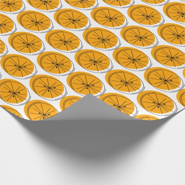 Citrus Orange Wrapping Paper (Corner)