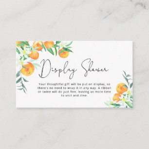 Citrus oranges - display shower enclosure card