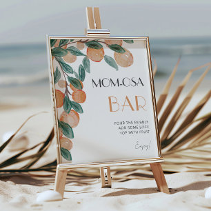 Citrus Oranges Mum-osa Bar Baby Shower Sign