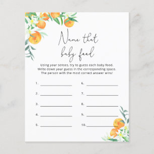 Citrus oranges - Name that baby Food shower game