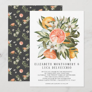 Citrus Orchard Boho Botanical Wedding Invitation