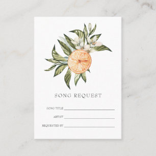Citrus Orchard Boho Song Request Enclosure Card