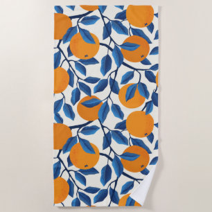 Citrus Orchard Orange Vines Beach Towel